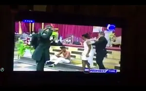 Ghanaian Pastor Gives Two Youths The Beating Of Their Lives Inside Church For Having Sex